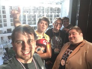 The Game Brass in the elevator at MAGfest 2018